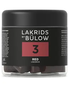 LAKRIDS BY BÜLOW - 3 - Red Licorice - 5.29 OZ - Vegan Gourmet Licorice from Scandinavia - Gluten Free & Gelatine Free - Swedish Candy Alternative