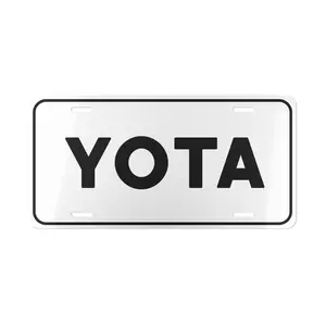 Yota Metal License Plate, Novelty Aluminum Vanity Plate, Car Truck Decor Accessories, Vehicle Tag, 12 inch x 6 inch with 4 holes