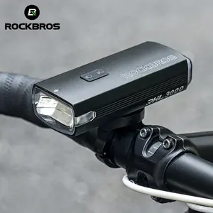 ROCKBROS PHL3000 Bike Light 3000 Lumens USB-C 10000mAh Battery IPX6 Waterproof for Enhanced Visibility and Safety