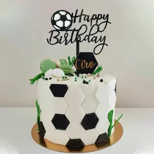 Soccer Birthday Themed Cake Decoration, Football & Letter Shaped Cake Topper, Birthday Party Decoration Supplies