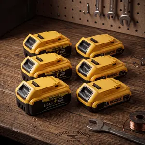 IRONCELL High Capacity Replacement forDewalt 20V Max Lithium lon Battery, 4 Ah and8 Ah,Fuel Gauge LED Charge Indicators(DCB324-4)DCB206 Compatible with Dewalt20V Battery DCB206-2 DCB203 DCB201DCB204 DCD985B DCD771C2 DCS355D1Cordless Power Tools