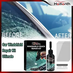 Car Windshield Repair Kit Ultimate Professional DIY Glass Crack Fix Tool Permanent Scratch Remover Liquid with UV Light Resin Windshield Repair Tools