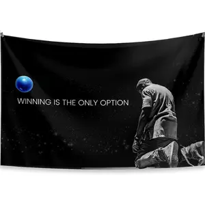 K-W 3x5Ft Cloth Tapestry - "Winning Is The Only Option" Rapper Banner Art, Artwork Print for Home Decor Supplies, Banner Art Tapestries, Artwork Print Tapestries