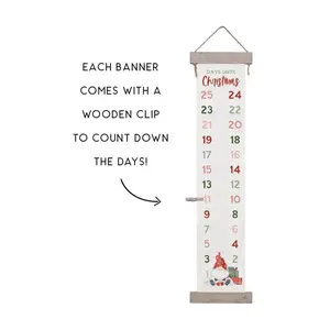 Sincere Surroundings 66" Days Until Gnome Long Hanging Canvas