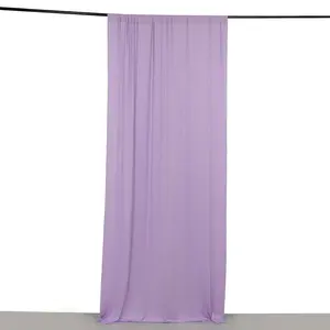 Lavender Lilac 4-Way Stretch Spandex Backdrop Drape Curtain, Wrinkle Free Event Divider Panel with Rod Pockets - 5ftx10ft