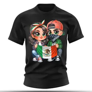 Mexican couple design, unisex wear, mexican flag, mexico