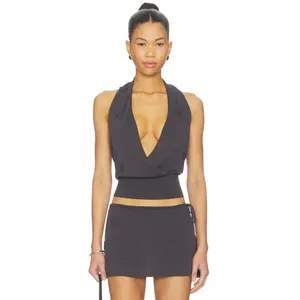 With Jean Pammy Top in Charcoal