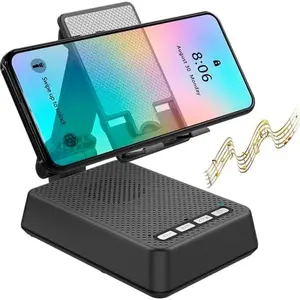 Phone Stand with Bluetooth Speaker, Multi-Angle Adjustable, Portable Mini Speaker with HD Microphone