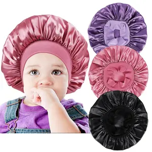 3 count Satin  Bonnet for Sleeping Silk Sleep Cap Bonnets for  Girls and Boys