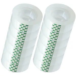12 Rolls Transparent Tape Refills Rolls Each Rol 1 inch Corel 3/4 x 980 Inches,for School,Office, Home.