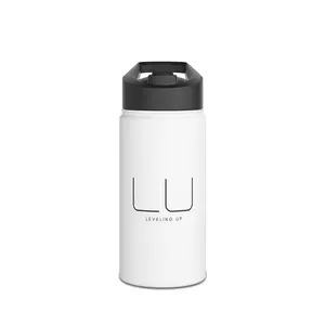 Leveling Up Stainless Steel Water Bottle | Motivational Insulated Tumbler | Fitness & Lifestyle Hydration Bottle