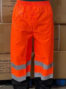 Safety Rain-Pants, Rain-Wear Pants Orange Safety Rain-Pants, Rain-Wear Pants Orange