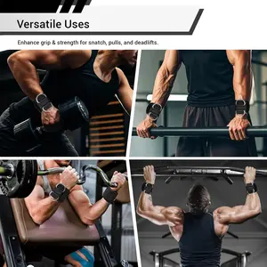 Weight Lifting Straps With Cuffed D Ring, Wrist Support, Heavy Duty Thick Comfortable Lifting Straps, Adjustable Lifting Wrist Straps for Gym - Men & Women