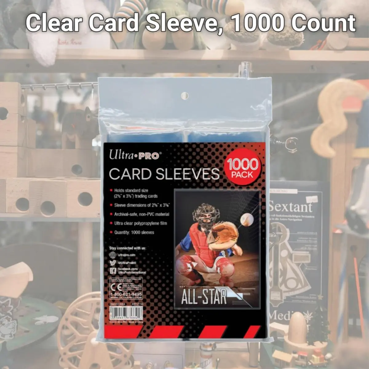212 MAIN Trading Card Sleeves - 1000-Count Bulk Plastic Pack, Transparent Polypropylene, Holds 2.5"x3.5" Standard Size Cards, Dust Guards for Pet Collectible Storage Protection, Trading Card Sleeve