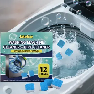 Deep Cleaning Washing Machine Tablets, Suitable for Front Load and Top Load Washers, Daily Maintenance, Pesticide Exempted, Detergent Tablets