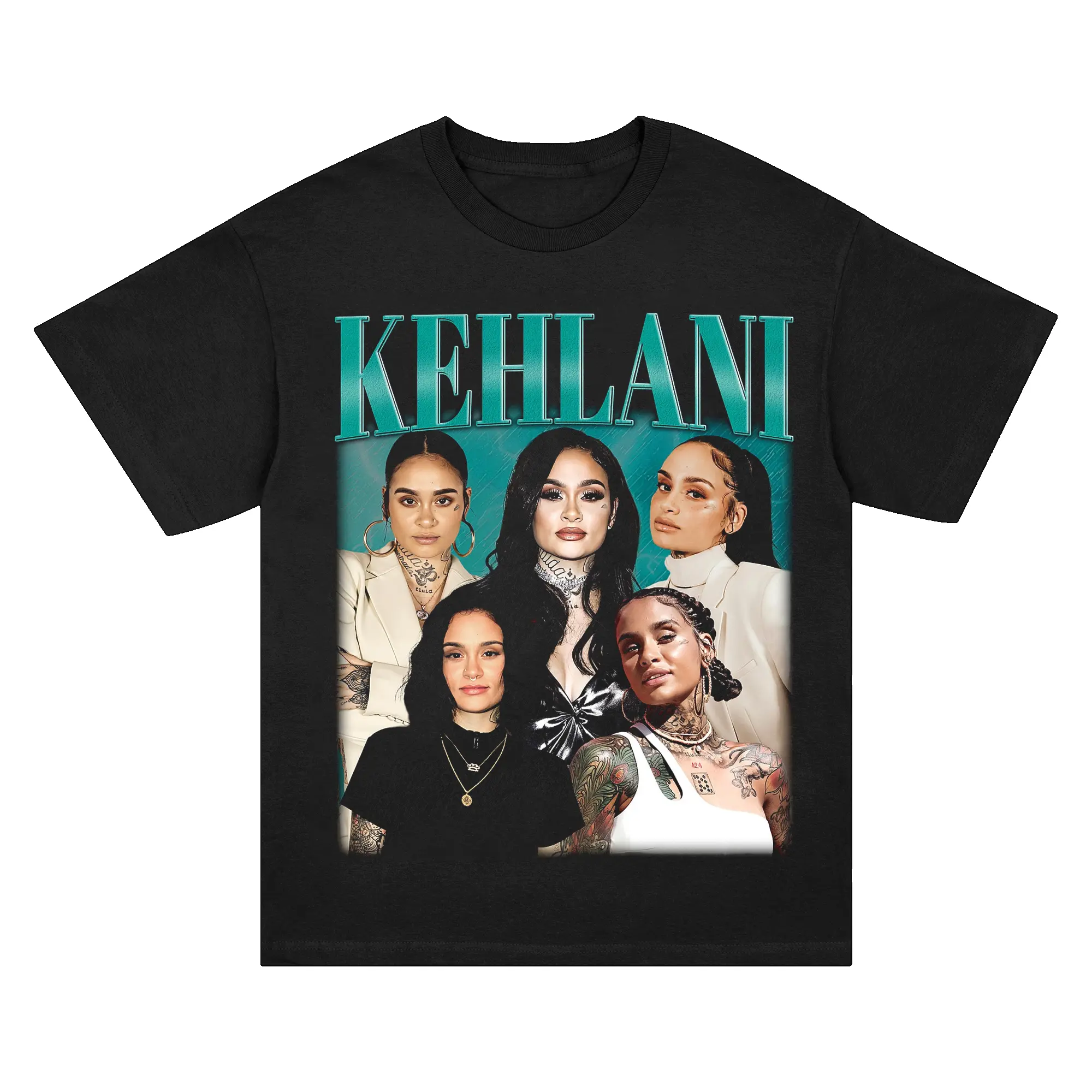 Women's Graphic T-Shirt with Kehlani Honey R&B Aesthetic Design, Casual Shortsleeve Basic Crew Neck Top, Cotton, Fitted, Digital Print, All Seasons, 5Xl, Basics, Tshirt, Lady
