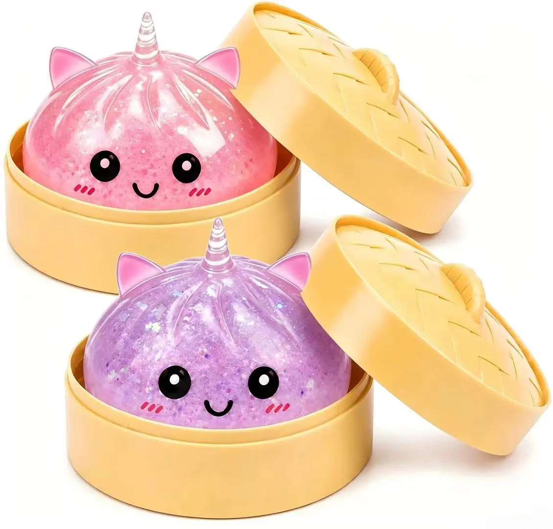 KIDGENIUS Unicorn Bun Squishy Toy - Durable, Non-Toxic, Odorless Stress Relief Squishies, Squishy Sensory Fidgets for Sensory Fidget Relief, Decompression Squeeze Office Toy, Collectible Gift Idea