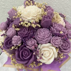 Forever Purple – Handmade Wax Flower Bouquet