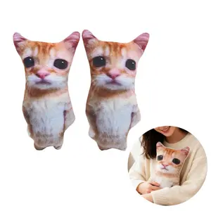 Realistic Cat Plush Pillow Doll, Multifunctional Soft Cushion Toy, Soft Stuffed Animal, Sofa Bedside Decoration, Comfortable Stress Relief Gift, Soft Cuddly Gift