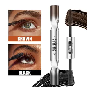 Double Ended Waterproof Mascara Black&Brown, Long-Lasting Lashes, Volumizing Lengthening for All Skin Types, Mascara Waterproof