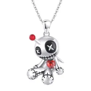 Lover's Red Heart Ritual Voodoo Doll Necklace | Ritualistic Wear