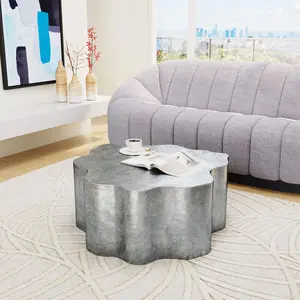 Kortha Antique Silver Aluminum Coffee Table