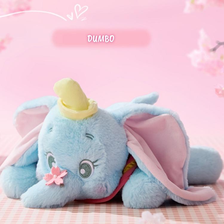 Disney Series Winnie the Pooh Stitch Dumbo Plush Figure – Sakura Pose Soft Toy Gift Versatile Huggable Pillow for Napping Gift for Kids Friends Valentine Gift for Girlfriends