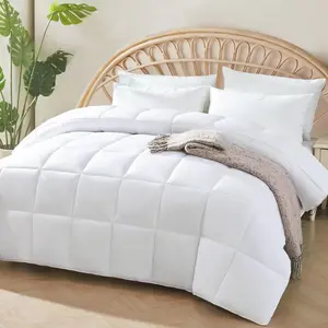 100% Viscose Made from Bamboo Comforter for Hot Sleepers- Breathable Cooling Soft Duvet Insert King Size-with 8 Corner Tabs- All Season Comforter (102x90 Inches, White)