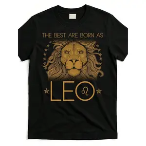 The Best Are Born As Leo Vintage Lion Cool Design] Street Trending Style Women'S Tee Comfortable Cotton Round Neck Shorts Same Gender Design And Sleeves Men'S T Shirts graphic tees men crop tops summer outfits for men summer tops T-Shirt