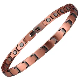 1pc Magnetic Copper Anklets,Copper Ankle Bracelet Pure Copper with Magnets for Feet & Ankles，adjustable sizing tool