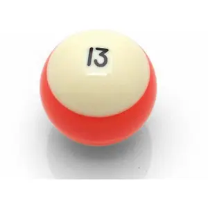 American Shifter Company  Ball 13 Billiard Pool Shift Knob - Ivory with Orange Strip