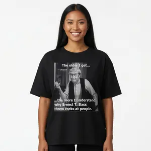 Vintage The Andy Griffith Show Ernest T. Bass Graphic T-Shirt Retro TV Show Comedy Fan Tee Unisex Casual Gift