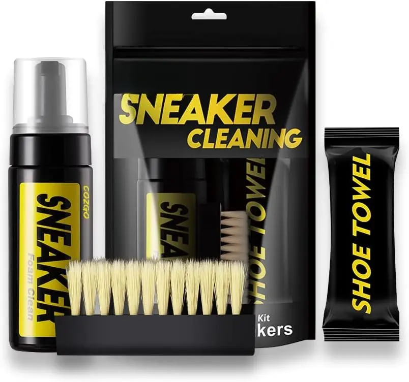 Shoe Cleaner Kit for Sneaker, Water-Free  Sneaker Cleaner 5.3Oz with Shoe Brush and Shoe Cloth,Work on  Shoes