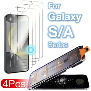 Samsung Galaxy S25/s24/ultra/s23/s22/s21/plus/a56/a55/a54/a53/a36/a35/a34/a26/a25/a16/a15/a06/a05 5g Smartphone Tempered Protective Screen Protector, Auto-Align Design, Durable, Fingerprint