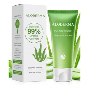 Aloderma Aloe Vera Gel Made within 12 Hours of Harvest with 99% Pure Organic Aloe Vera, Naturally Hydrating for Soothing Skincare, Moisturizing Aloe Gel for Skin, Face, Sensitive Skin - 4.02oz