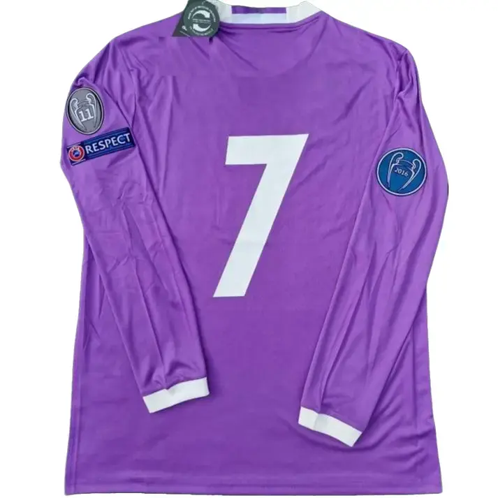 #7 2016/17 Purple Long Sleeve Jersey, Los Blancos Jersey