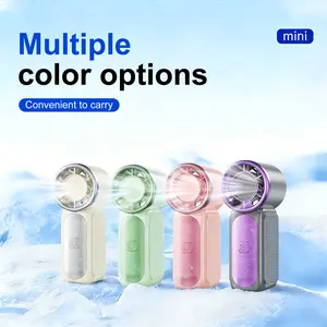 INSONIXN Portable Mini Fan - 6 Speeds, 16900 RPM High-Speed Personal Fan with LED Display, USB Rechargeable, Lanyard - for Travel, Outdoor Use, Women's Gift (Tiny Lightweight Cooling), Portable Fan Charging Compact Detachable Turbo Protection