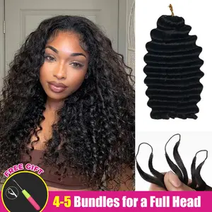 【NEW】ISEE HAIR Crochet Hair Loose Deep 100g/Pack (64-76 Strands Per Pack）Human Hair Extensions Miracle Knots Pre-Separated – Knotless Boho Braids, 4-5 Packs for Full Head, Protective Hairstyles Vacation Hair #Summervibes#ISEECrochetNewArrivals