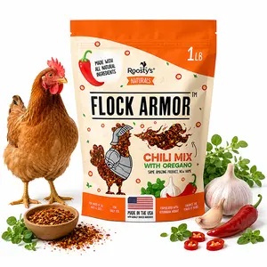 Flock Armor Chicken De Wormer Powder - All Natural Chili Blend for Poultry Health Support - USA Made Formula - XL 1 lb (16 oz) Pouch for Chickens & Backyard Flocks