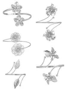 5 Pieces Women's Cuff Jewelry Gold Upper Arm Cuff Bracelet Armband Adjustable Cuff Bracelet Personalized Fashion Modern Accessories Sun Moon Armband Set