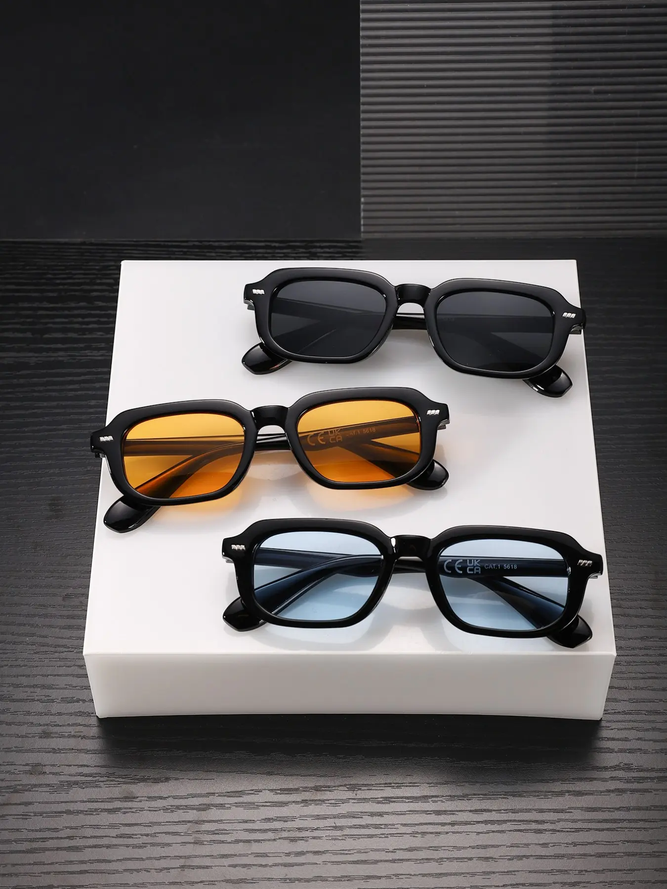 3 Pairs Men's Small Frame Sunglasses Set, Soft Colorful Lenses UV Protection, Compact Design for Travel, Fashionable Casual Eyewear