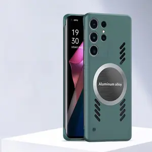 Magnetic Plastic Phone Case for Samsung Galaxy S25 S24 S23 Ultra S22 S21 Plus Heat Dissipation Hard Shell Protective Cover