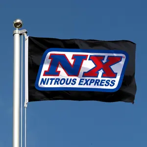 Nitrous Express Flag Banner, NX-Racing Flag Banner, Single-sided Printing Backdrop, Decorative Banner for Indoor, Outdoor, House, Yard, Garage, Decor, Party Decorations Banners