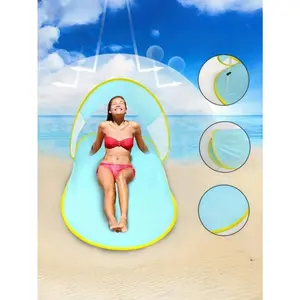 2Pcs Set Pop Up Beach Tent + Beach Slippers, Quick Instant Setup Sun Shade Tent, UV Protection Waterproof Portable Outdoor Camping Tent, Comfortable Non-slip Casual Slippers Combo for Summer Beach Trip Picnic Outdoor Leisure Activities