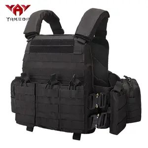 Yakeda Adjustable Multifunctional Tactical Lightweight Vest with Molle Webbing, Detachable Pouches & Tool Bags, Comfortable Thick Padding Design