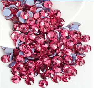 SS10 Hotfix Rhinestones - 2,880pcs Glass Flatback Gems with Heat-Activated Glue for DIY Clothes Shoes Crafts Enhance Appearance Bulk Pack Dazzling Shine
