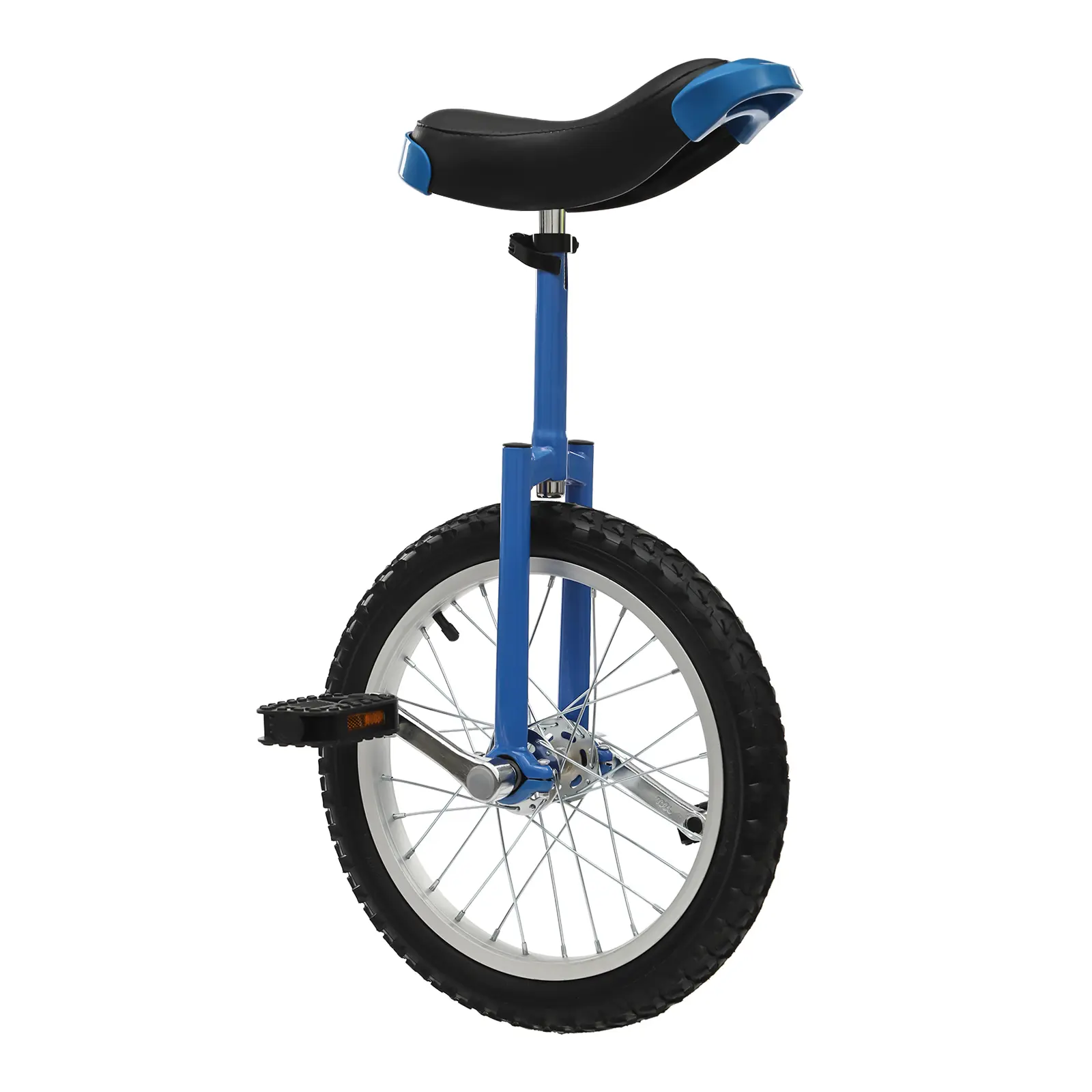 Manganese Steel Frame Unicycle for Friends, Families & Colleagues, Leakproof Rubber Tire, Adjustable Height, Curved PU Seat, Mute Bearing, Anti-Slip Design, Aluminum Alloy Components, 50kg Load Capacity, Outdoor Sports Fitness Tool for 7-60 Yrs Old, 50Kg/