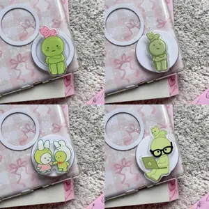 Smiski Cat Phone Grips, Little Green Guys Phone Holder, Smiski Phone Holder, Magnet Phone Holder. Kindle Popsocket