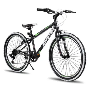 JOYSTAR 7-Speed Hardtail Mountain Bike 20 24 Inch Kids Bike Ages 7-12 Years old with Drivetrain Wall Knobby Tires bmx
