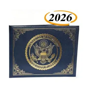 U.S. Citizenship and Naturalization Certificate Holder. Gold American Eagle logo 'Certificate of Citizenship', Padded with cover